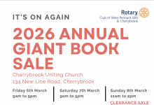 Rotary West Pennant Hills & Cherrybrook Giant Book Sale